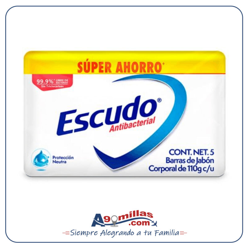 026 Paquete de Jabón Corporal Escudo de 5 U de 110g c/u – A90millas